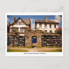 Hay on Wye Bookshop in Wales Postkarte