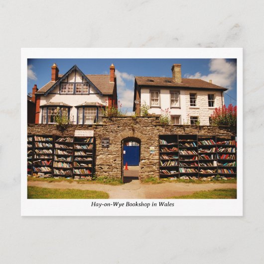 Hay on Wye Bookshop in Wales Postkarte (Vorderseite)