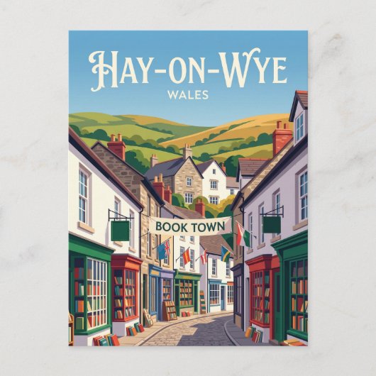 Hay-on-Wye Wales Postkarte (Vorderseite)