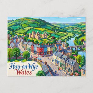 Hay-on-Wye Wales Postkarte