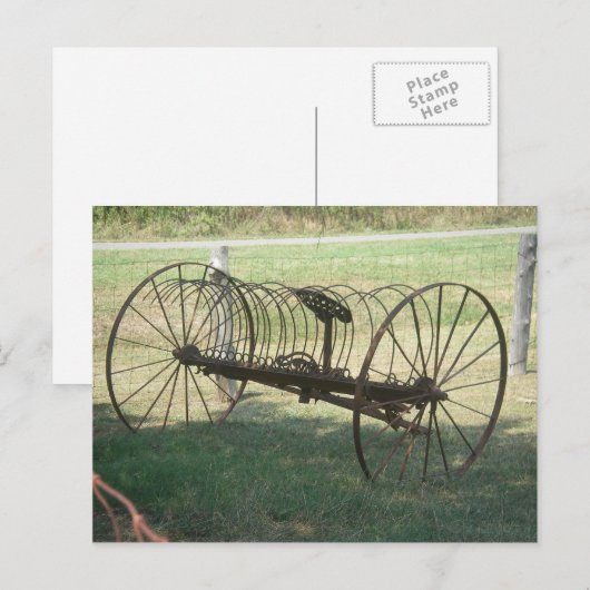 Hay Rake Postcard Postkarte (Vorne/Hinten)