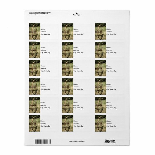 Hay Rake Wheels Adressaufkleber (Vorne)