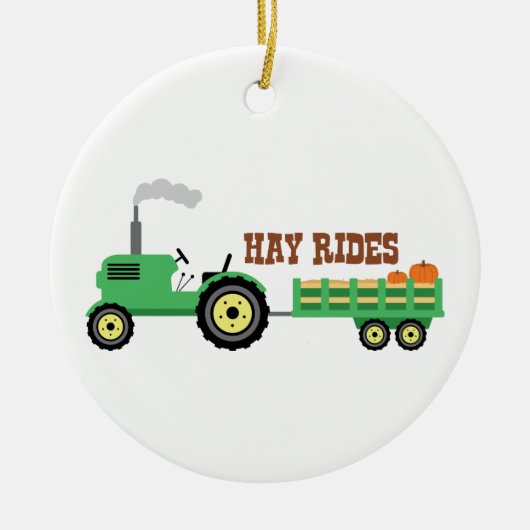 Hay Rides Keramik Ornament (Vorne)