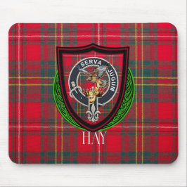 Hay schottisches Clan-Tartan und Wappen Mousepad