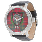 Hay Scottish Clan Tartan & Crest Armbanduhr (Schrägansicht)