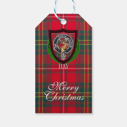Hay Scottish Clan Tartan & Crest Geschenkanhänger (Vorderseite)