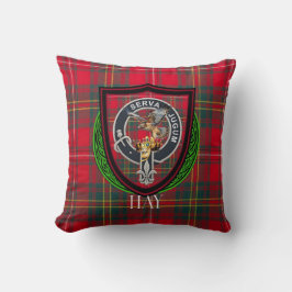 Hay Scottish Clan Tartan & Crest Kissen