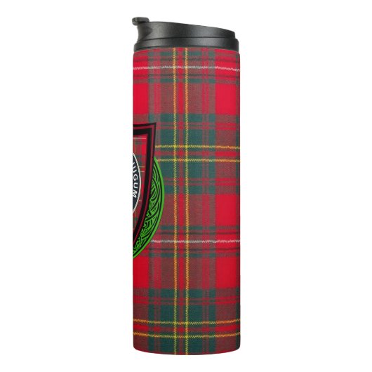Hay Scottish Clan Tartan & Crest Thermosbecher (Nach rechts gedreht)