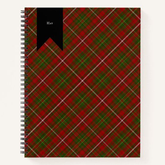 Hay Scottish Clan Tartan Kariert Pattern Notizblock (Vorderseite)
