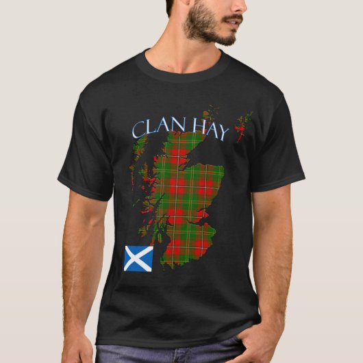 Hay Scottish Clan Tartan Scotland T-Shirt (Vorderseite)