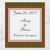 Hay Scottish Wedding Wine Label Weinetikett (Einzelnes Label)