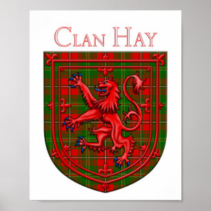 Hay Tartan Scottish Lion Rampant Poster