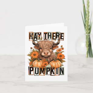 Hay There Pumkin Kuw Fall Herbst Erntedank Karte