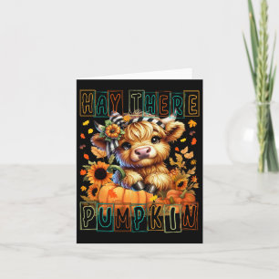 Hay There Pumpkin Retro Stil Highland Kuh for Fal Karte