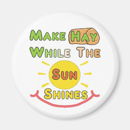 Hay, während die Sonne scheint Magnet