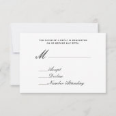 Hay Wedding RSVP - Daisy & Pink Bouquet (Rückseite)