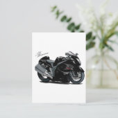 Hayabusa Black Bike Postkarte (Stehend Vorderseite)