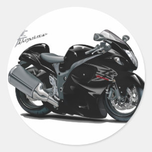 Hayabusa Black Bike Runder Aufkleber