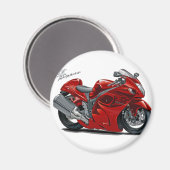 Hayabusa Red Bike Magnet (Vorderseite/Rückseite)