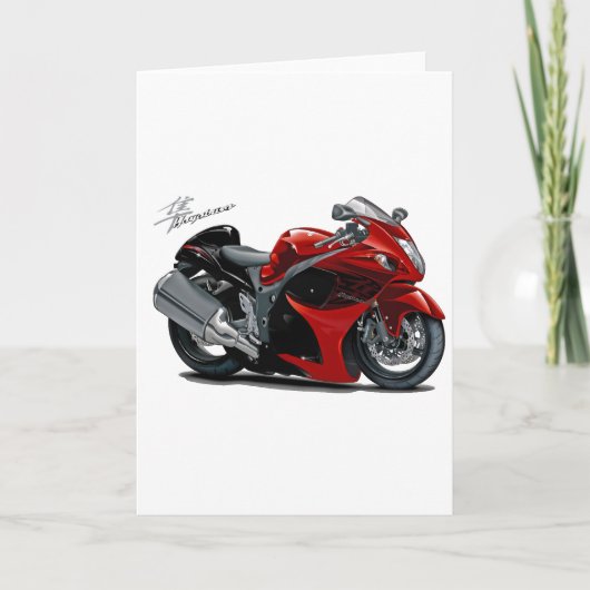 Hayabusa Red-Black Bike Karte (Vorderseite)