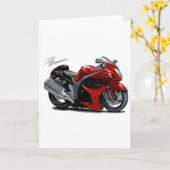 Hayabusa Red-Black Bike Karte (Gelbe Blume)