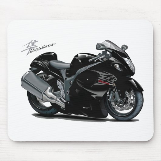 Hayabusa schwarzes Fahrrad Mousepad (Vorne)