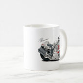 Hayabusa Weiß-Rotes Fahrrad Kaffeetasse (VorderseiteRechts)