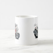 Hayabusa Weiß-Rotes Fahrrad Kaffeetasse (Mittel)