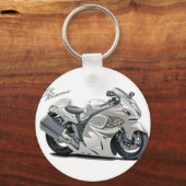 Hayabusa White Bike Schlüsselanhänger (Vorderseite)