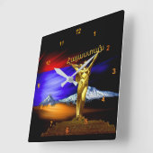 Hayastan Quadratische Wanduhr (Winkel)