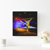 Hayastan Quadratische Wanduhr (Zuhause)