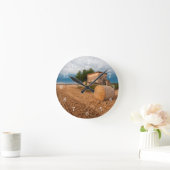 Haybale in der Provence Runde Wanduhr (Zuhause)