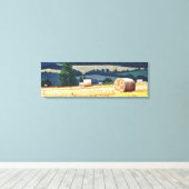 Haybales auf Hügelölen auf der Leinwand (Insitu (Holzboden))