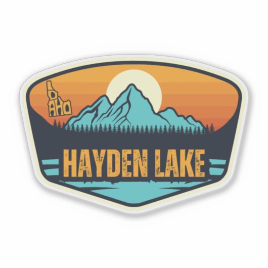 Hayden Lake, Idaho Aufkleber (Vorderseite)