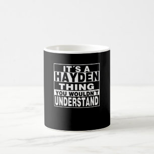 HAYDEN Nachname Personalisiertes Geschenk Kaffeetasse
