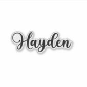 Hayden Name - Handgeschriebene Kalligrafie Aufkleber (Vorderseite)