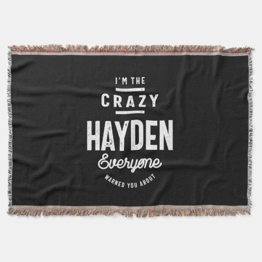 Hayden Personalisiert Name Birthday Gift Decke (Vorderseite)
