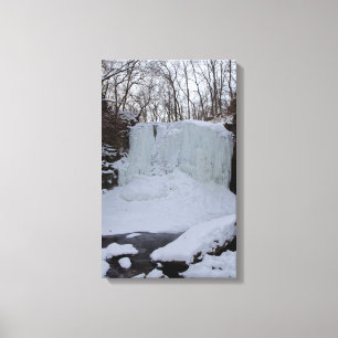 Hayden Run Falls im Winter, Columbus, Ohio Leinwanddruck