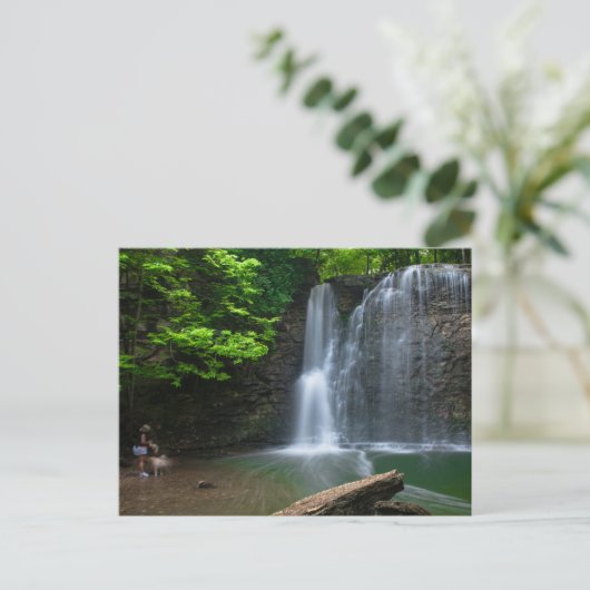 Hayden Run Falls in Spring, Columbus, Ohio Postkarte (Stehend Vorderseite)