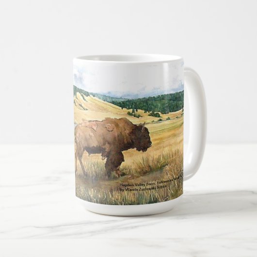 Hayden Tal-Bison-Yellowstone Nationalpark Kaffeetasse (VorderseiteRechts)