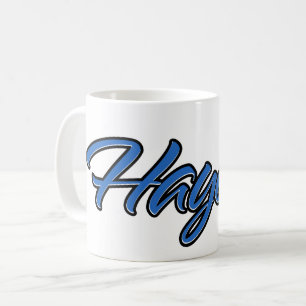 Hayden Vorname Name blue Tasse Kaffeetasse