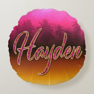 Hayden Vorname Name golden pink Kissen