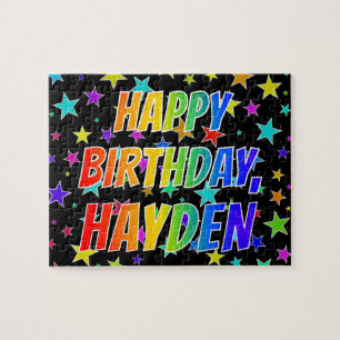 "HAYDEN" Vorname, Spaß "GLÜCKLICHER GEBURTSTAG" Puzzle