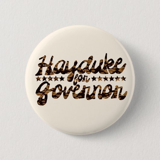 Hayduke für Gouverneur-Retro Blumen Button (Vorderseite)