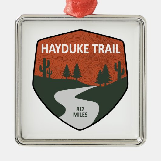 Hayduke Trail Ornament Aus Metall (Vorne)