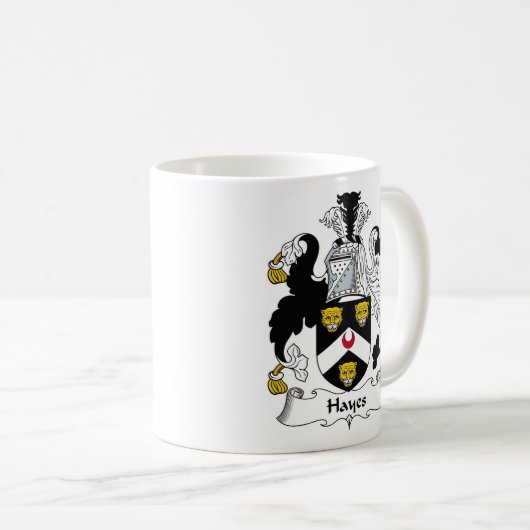 Hayes-Familienwappen Kaffeetasse (VorderseiteRechts)