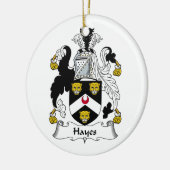 Hayes-Familienwappen Keramikornament (Links)