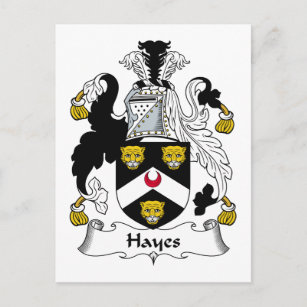 Hayes Familienwappen Postkarte