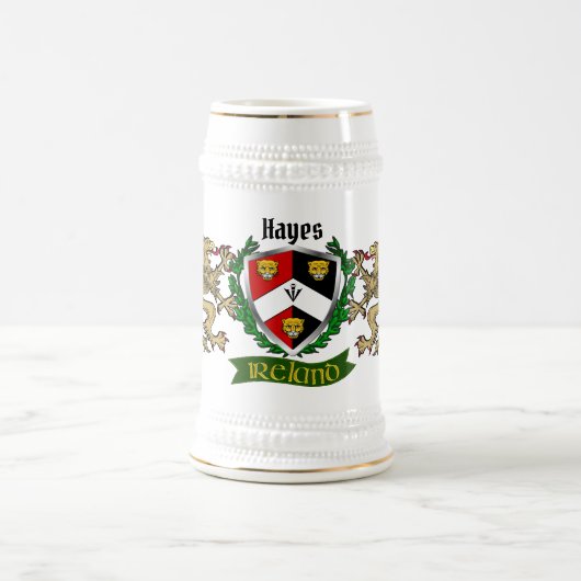 Hayes Irish Shield Beer Stein Bierglas (Mittel)