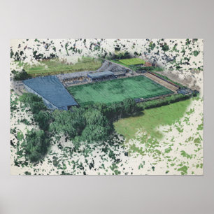 Hayes Lane Stadion Luftansicht – Bromley Poster